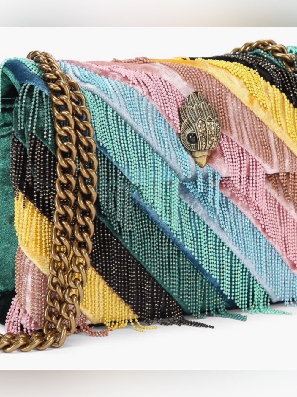 Kurt Geiger London Mini Kensington Fringe Convertible Crossbody Bag NWT